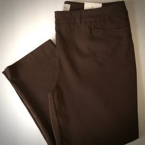 CHICO’S: SoSlimming Slacks - Chocolate Brown